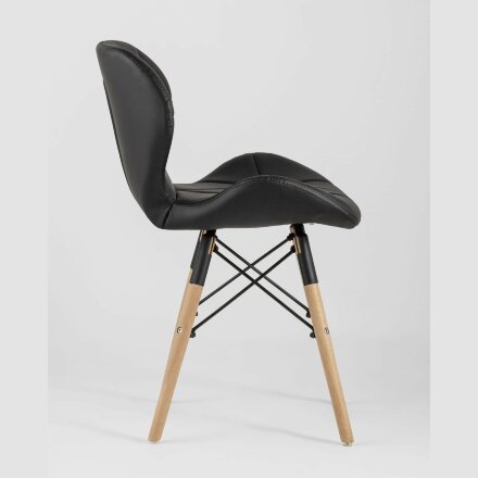 Стул Stool Group для кухни Бон экокожа черный ножки дерево 2 шт. 