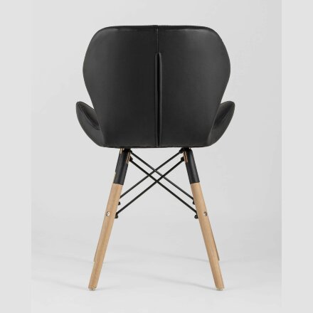 Стул Stool Group для кухни Бон экокожа черный ножки дерево 2 шт. 