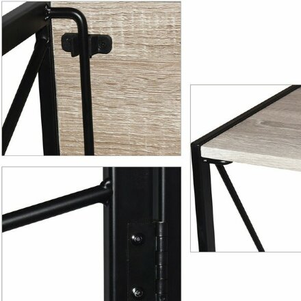 Стол на металлокаркасе BRABIX &quot;LOFT CD-002&quot;, 1000х500х750 мм, складной, цвет дуб антик, 641213 