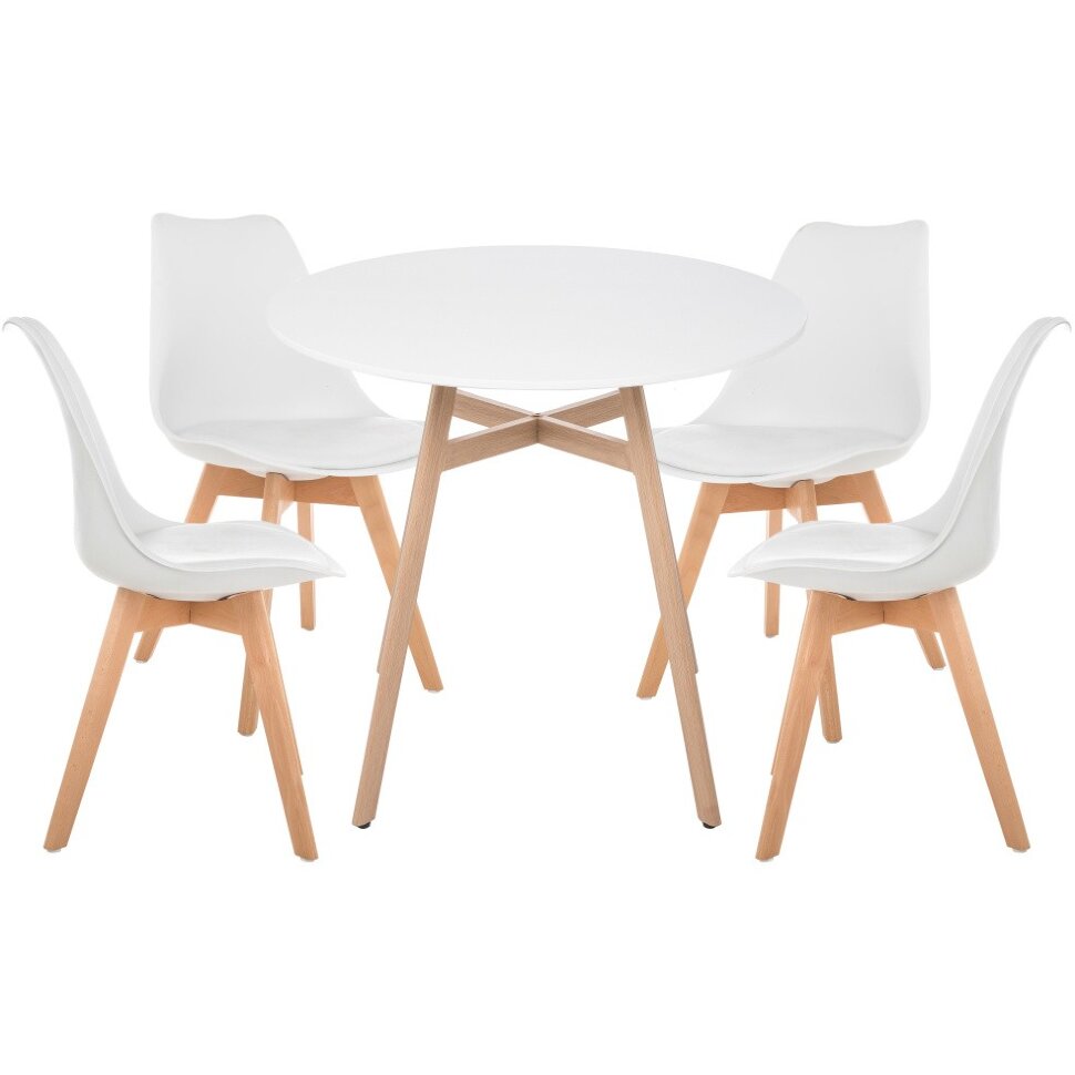 Обеденная группа Номиа white / wood Обеденная группа Номиа white / wood