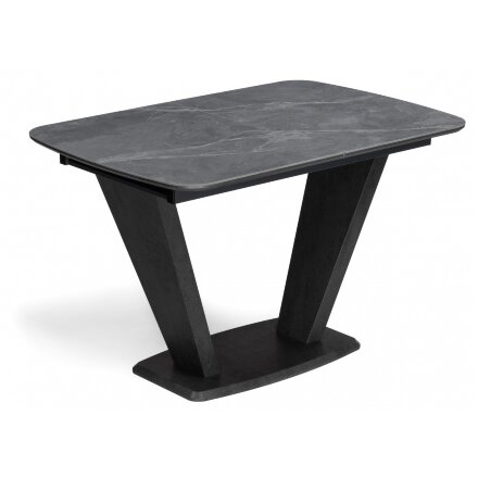 Керамический стол Петир 120(160)х80х75 larka grey / черный 