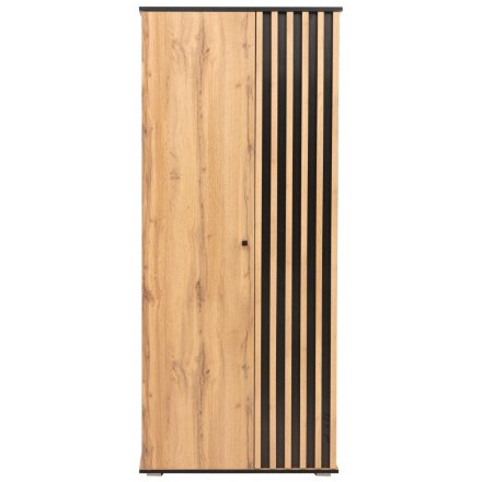 Шкаф Либерти 51.01 дуб вотан / черный / профиль Masa Decor дуб вотан 