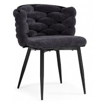 Стул на металлокаркасе на металлокаркасе Rendi gray-blue / black