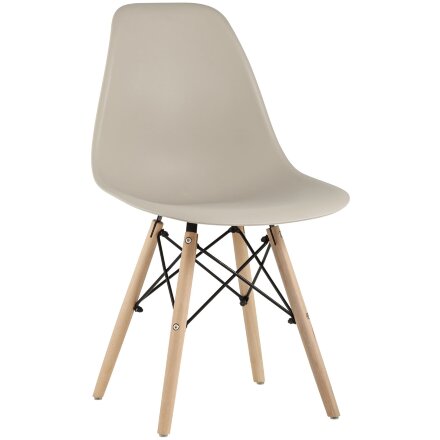 Стул Eames Style DSW бежевый (разборный каркас) 