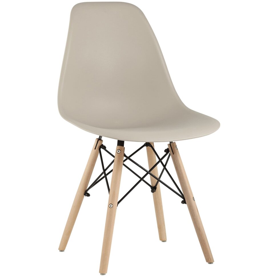 Стул Eames Style DSW бежевый (разборный каркас) Стул Eames Style DSW бежевый (разборный каркас)