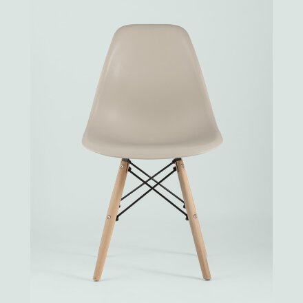 Стул Eames Style DSW бежевый (разборный каркас) 