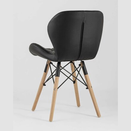 Стул Stool Group для кухни Бон экокожа черный ножки дерево 4 шт. 