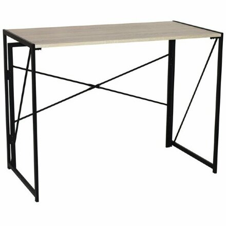 Стол на металлокаркасе BRABIX &quot;LOFT CD-002&quot;, 1000х500х750 мм, складной, цвет дуб натуральный, 641214 