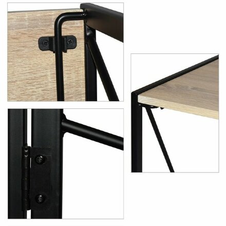 Стол на металлокаркасе BRABIX &quot;LOFT CD-002&quot;, 1000х500х750 мм, складной, цвет дуб натуральный, 641214 