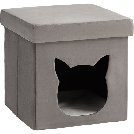 Пуф складной с ящиком Store Pet антрацитовый 