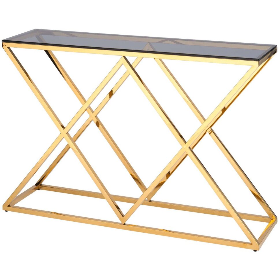 Консоль ИНСИГНИЯ 115*30 золото стекло smoke Консоль ИНСИГНИЯ 115*30 золото стекло smoke
