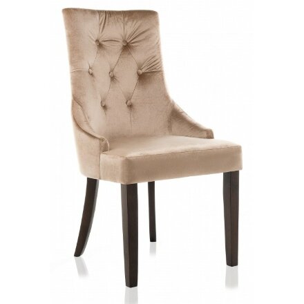 Стул деревянный Elegance dark walnut / fabric beige 