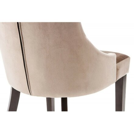 Стул деревянный Elegance dark walnut / fabric beige 