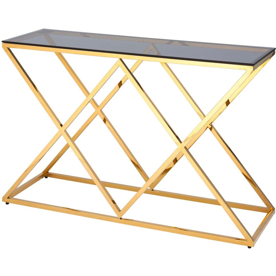 Консоль ИНСИГНИЯ 120*40 золото стекло smoke Консоль ИНСИГНИЯ 120*40 золото стекло smoke