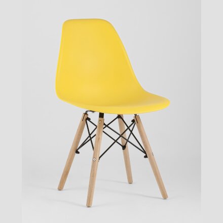 Стул Eames Style DSW желтый (разборный каркас) 