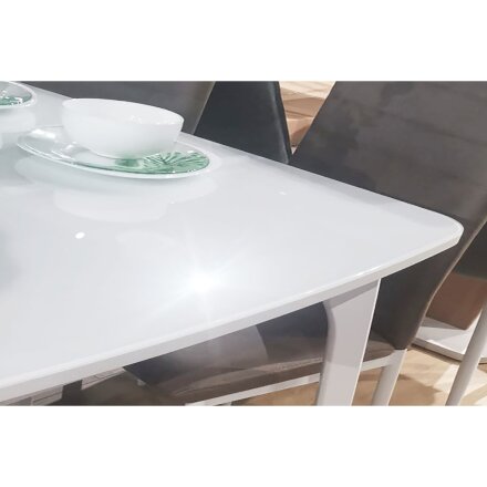 Стол DikLine M15 белый/стекло белое optiwhite 