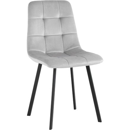 Стул Stool Group Chilly велюр серебристый ножки металлические плоской формы 