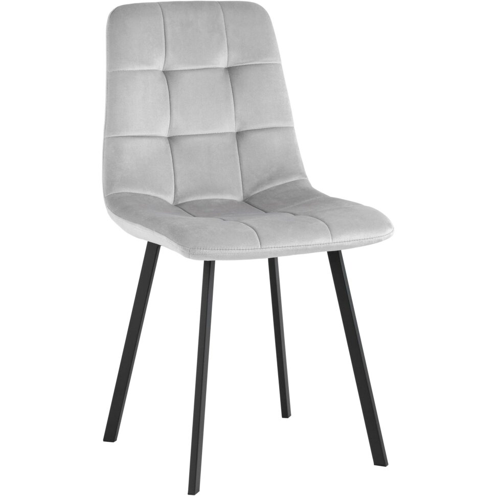 Стул Stool Group Chilly велюр серебристый ножки металлические плоской формы Стул Stool Group Chilly велюр серебристый ножки металлические плоской формы