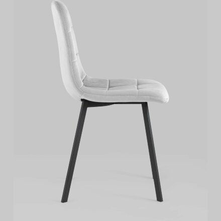 Стул Stool Group Chilly велюр серебристый ножки металлические плоской формы 