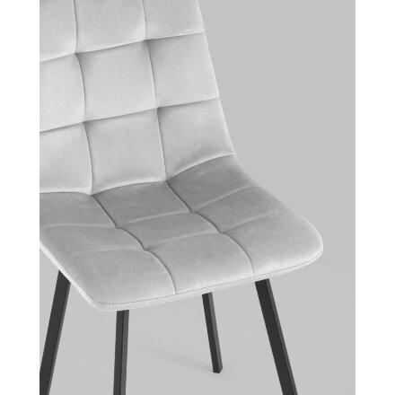 Стул Stool Group Chilly велюр серебристый ножки металлические плоской формы 