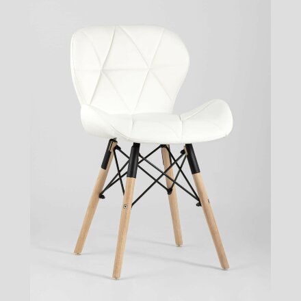 Стул Stool Group для кухни Бон экокожа белый ножки дерево 4 шт. 