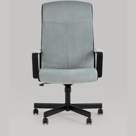 Кресло руководителя TopChairs ST-DOMINGO серо-голубой 