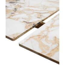 Стол ACERRA NEW 160 GLOSS GRAND JADE SOLID CERAMIC/ каркас цвета шампань, ®DISAUR