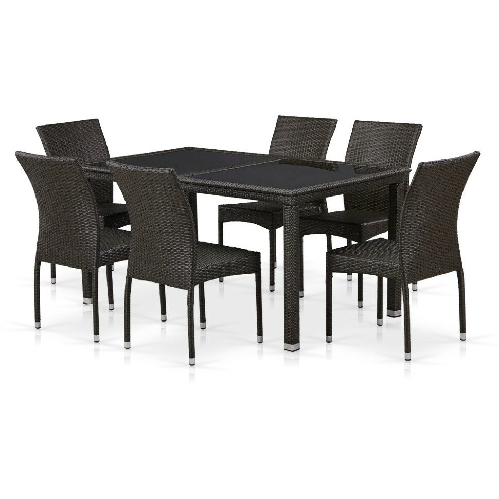 Комплект плетеной мебели T246A/Y380A-W53 Brown 6Pcs Комплект плетеной мебели T246A/Y380A-W53 Brown 6Pcs