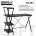 Стол на металлокаркасе BRABIX &quot;LOFT CD-004&quot;, 1200х535х1110 мм, 3 полки, цвет морёный дуб, 641218 