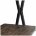 Стол на металлокаркасе BRABIX &quot;LOFT CD-004&quot;, 1200х535х1110 мм, 3 полки, цвет морёный дуб, 641218 