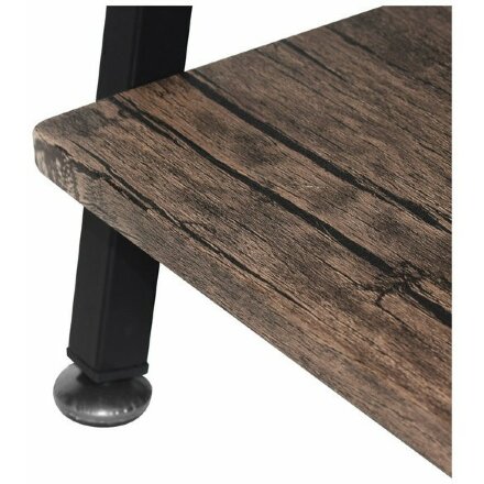 Стол на металлокаркасе BRABIX &quot;LOFT CD-004&quot;, 1200х535х1110 мм, 3 полки, цвет морёный дуб, 641218 