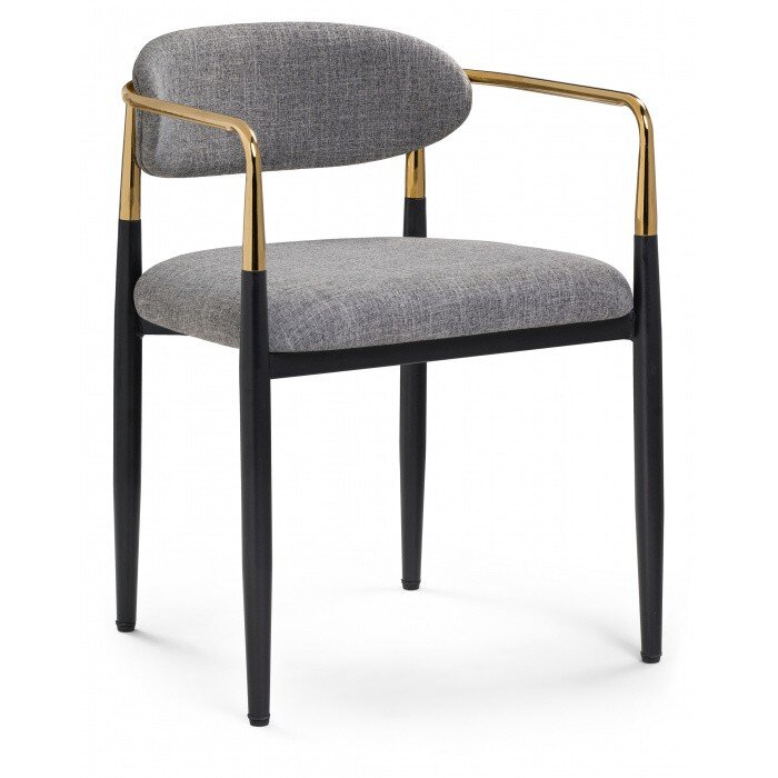 Стул на металлокаркасе Lord gray / black / gold Стул на металлокаркасе Lord gray / black / gold