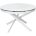 Стол TRENTO 120 HIGH GLOSS STATUARIO Белый мрамор глянцевый, керамика/ белый каркас, ®DISAUR 