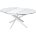 Стол TRENTO 120 HIGH GLOSS STATUARIO Белый мрамор глянцевый, керамика/ белый каркас, ®DISAUR 
