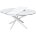 Стол TRENTO 120 HIGH GLOSS STATUARIO Белый мрамор глянцевый, керамика/ белый каркас, ®DISAUR 