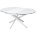 Стол TRENTO 120 HIGH GLOSS STATUARIO Белый мрамор глянцевый, керамика/ белый каркас, ®DISAUR 