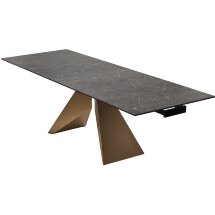 Стол ALES 180 BLACK GRAVE SOLID CERAMIC, керамика / бронзовый, ®DISAUR