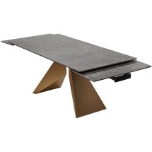 Стол ALES 180 BLACK GRAVE SOLID CERAMIC, керамика / бронзовый, ®DISAUR