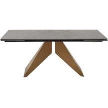 Стол ALES 180 BLACK GRAVE SOLID CERAMIC, керамика / бронзовый, ®DISAUR
