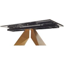 Стол ALES 180 BLACK GRAVE SOLID CERAMIC, керамика / бронзовый, ®DISAUR