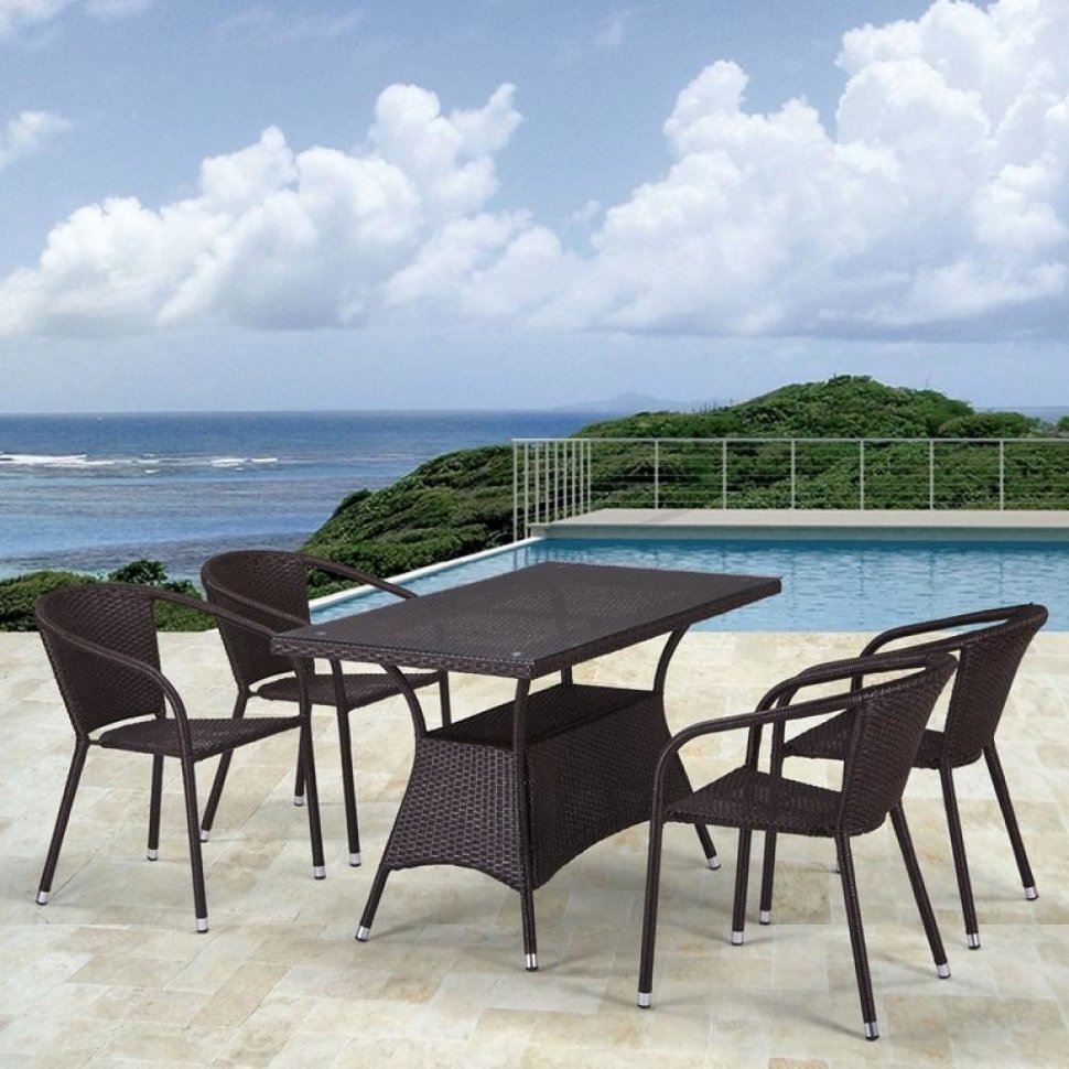 Комплект плетеной мебели T198D/Y137C-W53 Brown 4Pcs Комплект плетеной мебели T198D/Y137C-W53 Brown 4Pcs