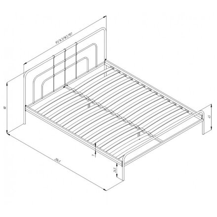 Кровать Ирэн 160х200 белая 