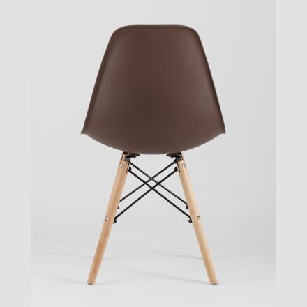 Стул Eames Style DSW коричневый (разборный каркас) 
