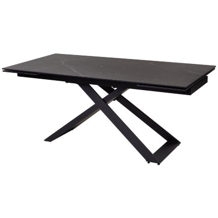 Стол LIVORNO 180 MATT BLACK MARBLE SOLID CERAMIC / BLACK М-City 