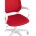 Кресло офисное Topchairs ST-BASIC-W спинка белая сетка сиденье красная ткань крестовина белый пластик 
