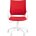 Кресло офисное Topchairs ST-BASIC-W спинка белая сетка сиденье красная ткань крестовина белый пластик 