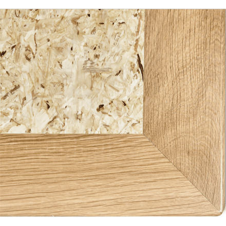 Журнальный стол SHT-S39  70 / 70 дуб / OSB прозрачный лак 