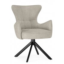 Стул на металлокаркасе Atlanta beige / black крутящийся