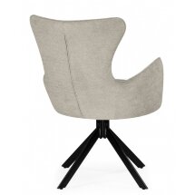 Стул на металлокаркасе Atlanta beige / black крутящийся