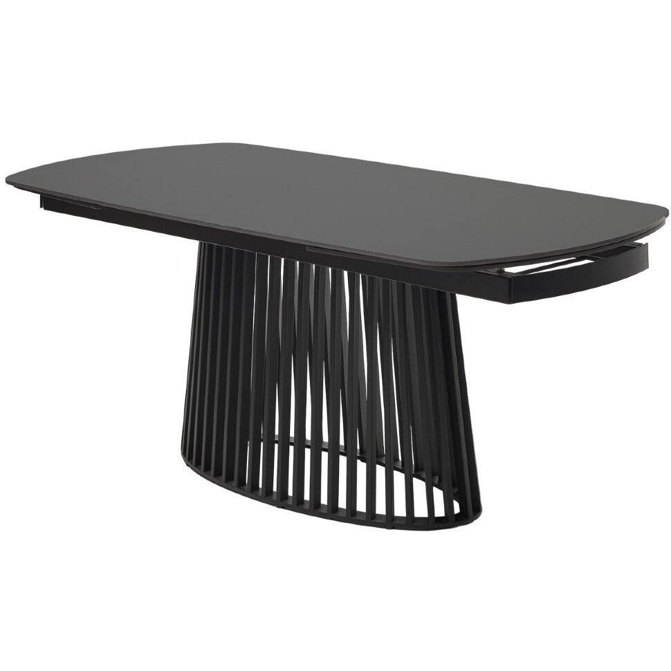 Стол DESIO 180 PURE BLACK SOLID CERAMIC Черный мрамор матовый, керамика/Черный каркас, ®DISAUR Стол DESIO 180 PURE BLACK SOLID CERAMIC Черный мрамор матовый, керамика/Черный каркас, ®DISAUR